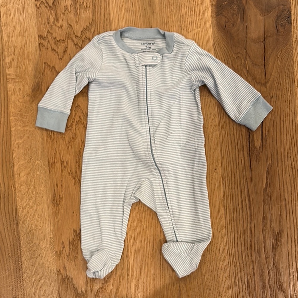 Blue Striped Kids One Piece